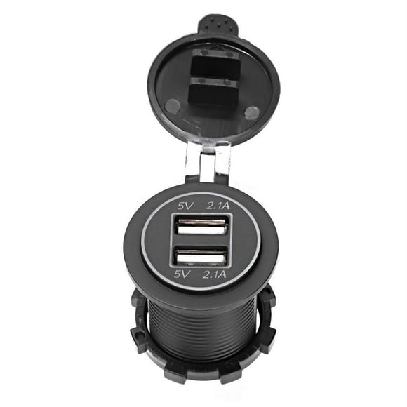 Qiilu 12V/24V Dual USB Fast Charger Socket Power Outlet Blue LED Carling ARB 5V 3.1A Rocker Switches Panel Qiilu 12V/24V Dual USB Fast Charger Socket Power Outlet Blue LED Carling ARB 5V 3.1A Rocker Switches Panel